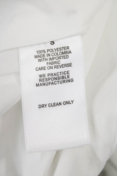 Parentezi Womens Casual Pinstripe Shorts White Polyester Zip Size S
