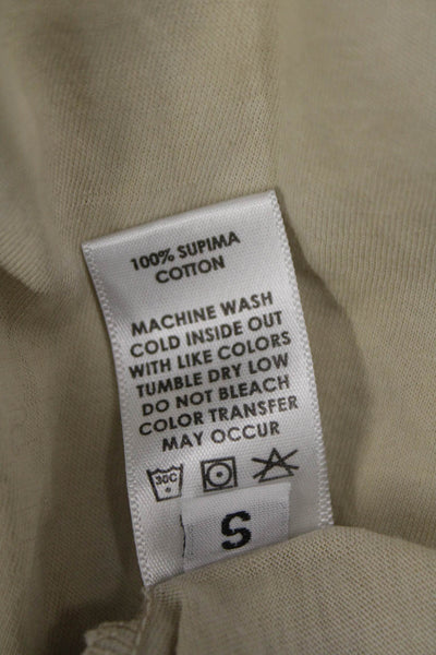 Cotton Citizen Women Basic T-Shirt Beige Supima Cotton Short Sleeve Size S