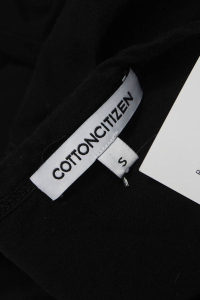 Cotton Citizen Womens Basic Black Supima Cotton Short Sleeve T-Shirt Size S