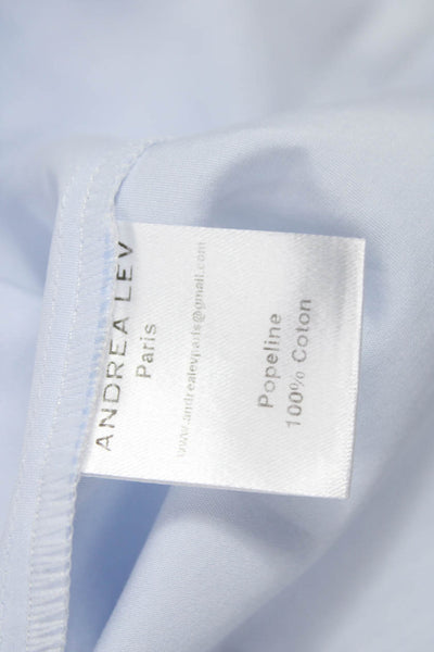 Andrea Lev Women Basic Cotton Sleeveless Collared Button Blouse Size 34