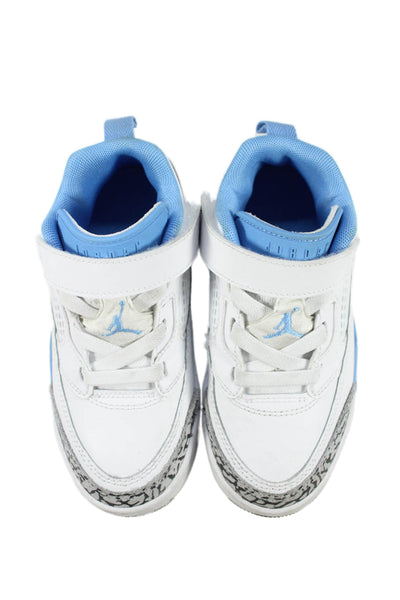Jordan Boys Leather Low Top Sneakers Light Blue Size 11C