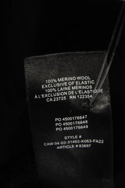 Wilfred Women Pullover Sweater Black Merino Wool Mock Neck Long Sleeve Size XS