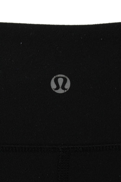 Lululemon Women Black Ankle Leggings Polyester Blend Size 10