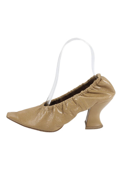 Bottega Veneta Womens Square Toe Heels Beige Size 34 4
