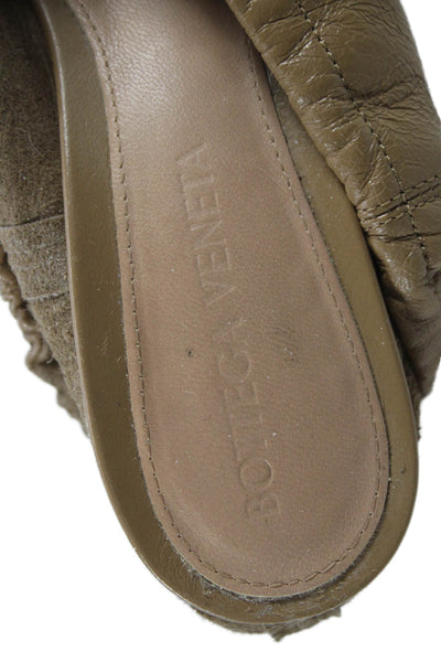 Bottega Veneta Womens Square Toe Heels Beige Size 34 4