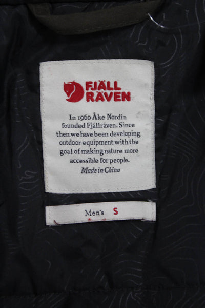Fjall Raven Mens Parka Green Snap Outdoor 65%Poly 35%Cotton Size S