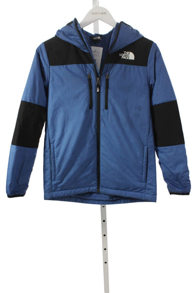 The North Face Boys Basic Jacket Blue Colorblock Zip Long Sleeve Size XL
