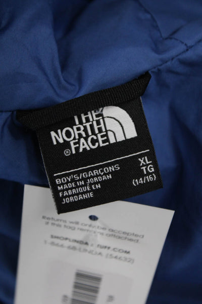 The North Face Boys Basic Jacket Blue Colorblock Zip Long Sleeve Size XL