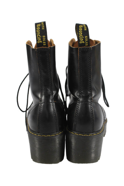 Dr. Martens Women's Leather Lace-Up Lug Sole Combat Boots Black Size 7