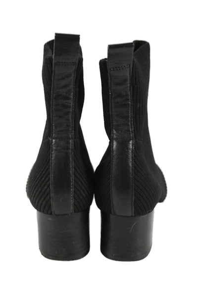 Everlane Women's Round Toe Block Heel Pull-On Ankle Boots Black Size 7