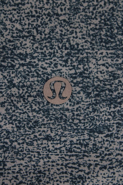 Lululemon Mens Athletic Spotted Blue Polyester Drawstring Shorts Size XL