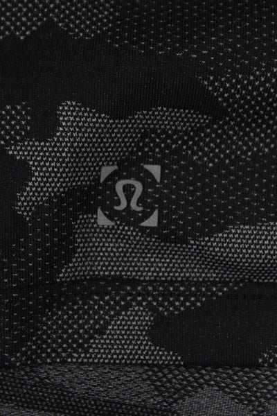 Lululemon Mens Athletic Camouflage Drawstring Shorts Black Size XL