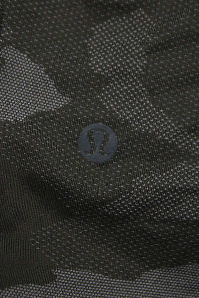 Lululemon Mens Athletic Nylon Camouflage Shorts Green Size XL