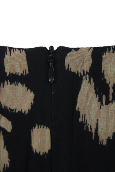 French Connection Women Wrap Dress Black Viscose V Neck Long Sleeve Tie Size 0