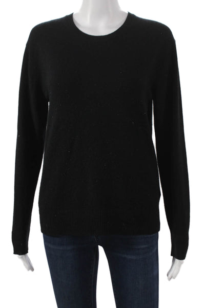 Everlane Women Pullover Black Recycled Cashmere Blend Crew Neck Size S