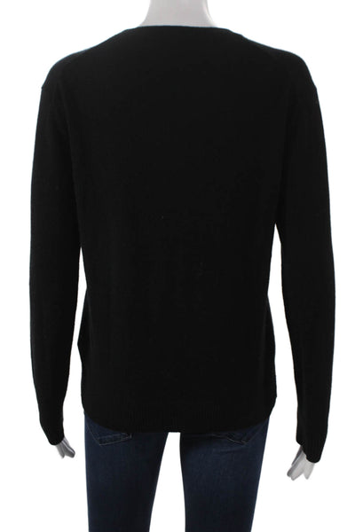 Everlane Women Pullover Black Recycled Cashmere Blend Crew Neck Size S