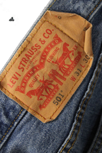 Levi's Men Straight Jeans Blue High Rise 30 Inseam Size 31