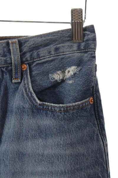 Levi's Womens Straight High Rise Blue Jeans 100% Cotton Button Size 26
