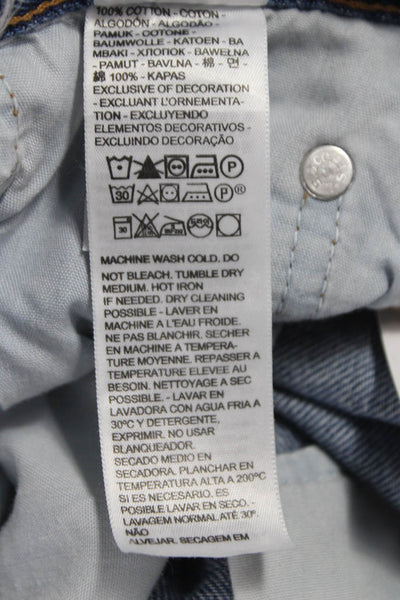 Levi's Womens Straight High Rise Blue Jeans 100% Cotton Button Size 26