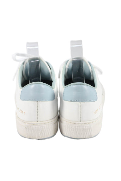 Common Projects Womens Leather Low Top Sneakers Shoes White Size 10