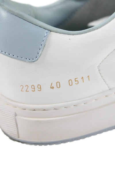 Common Projects Womens Leather Low Top Sneakers Shoes White Size 10