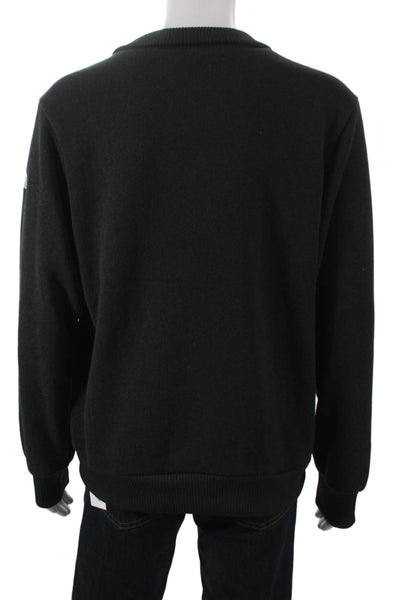 The North Face Mens Black Mock Neck Pullover Sweatshirt Zip Long Sleeve Size L