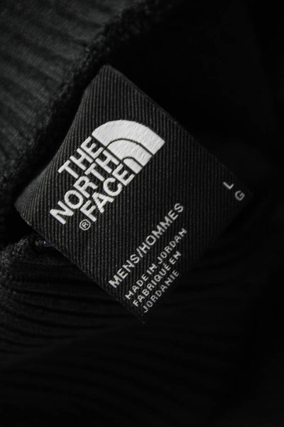 The North Face Mens Black Mock Neck Pullover Sweatshirt Zip Long Sleeve Size L