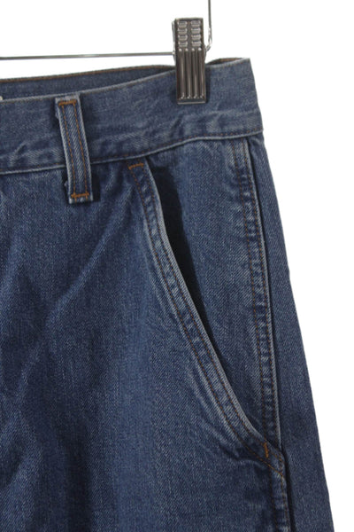 Denim Forum Women Wide Leg Jeans Blue High Rise Cotton Blend Size 27