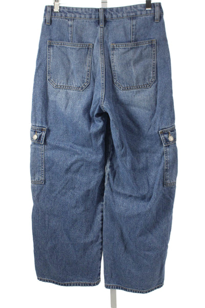 Vervet Womens Boyfriend Jeans Blue Low Rise Cotton Button Size 26