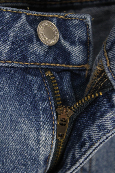 Vervet Womens Boyfriend Jeans Blue Low Rise Cotton Button Size 26