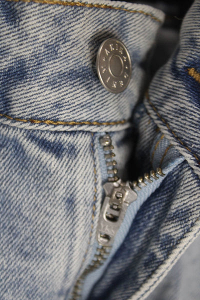 Akira Women Wide Leg Blue Jeans Cotton Button Inseam 32 Size S