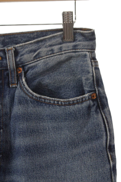 Re/Done Women Blue Straight Jeans Low Rise 100% Cotton Size 27
