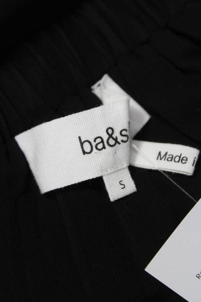 Ba&Sh Womens Maxi Skirt Black Viscose Zip Long Size S