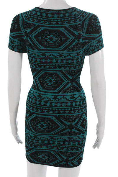 Torn by Ronny Kobo Womens Bodycon Dress Black Rayon Short Sleeve Size S