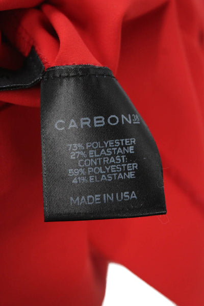 Carbon 38 Womens Bodycon Red Off Shoulder Sleeveless Short Dress Size S