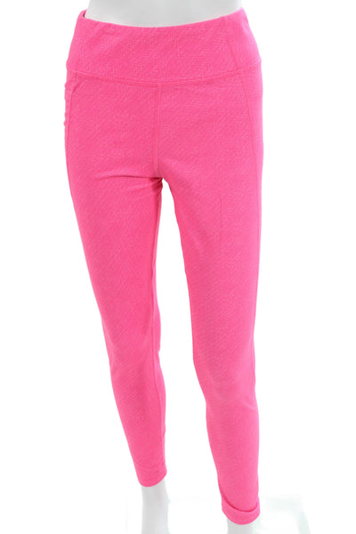 Vineyard Vines Women Ankle Leggings Pink Geometric Polyester Size XL