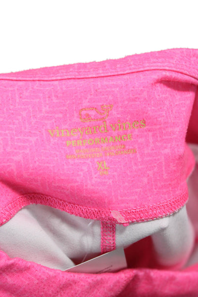 Vineyard Vines Women Ankle Leggings Pink Geometric Polyester Size XL
