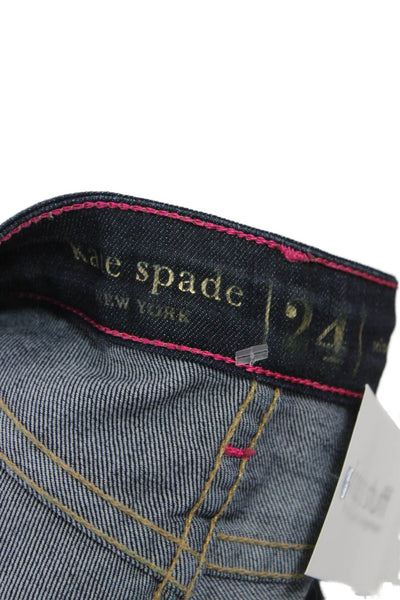 Kate Spade Womens Skinny Jeans Blue Cotton Blend Size 24