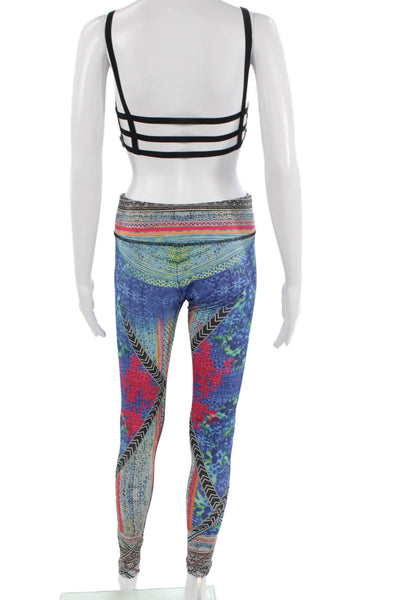 ONZIE Women Multicolor Geometric Scoop Neck Sleeveless Leggings Set Size S
