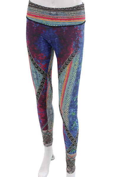 ONZIE Women Multicolor Geometric Scoop Neck Sleeveless Leggings Set Size S