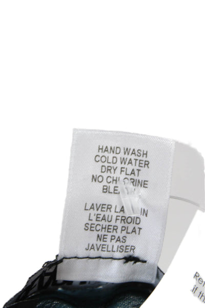 Beach Riot Women Green Rayon Geometric High Neck Long Sleeve Shift Size S