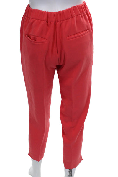 J Crew Womens Cropped Red Pull On Polyester Pants Size 00