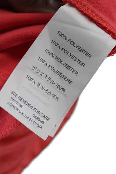 J Crew Womens Cropped Red Pull On Polyester Pants Size 00