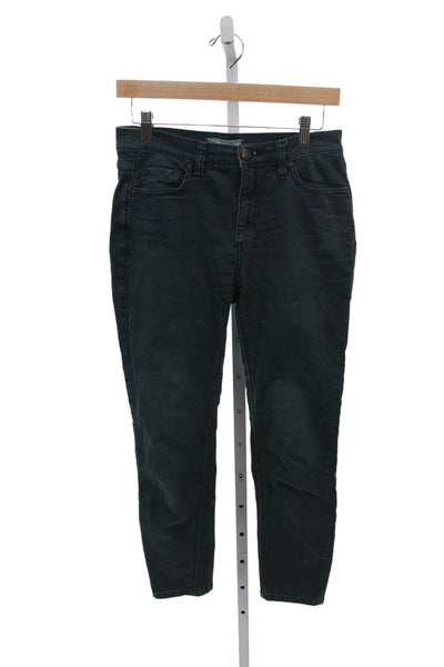 Free People Womens Skinny Jeans Gray Low Rise Cotton Button Size 27