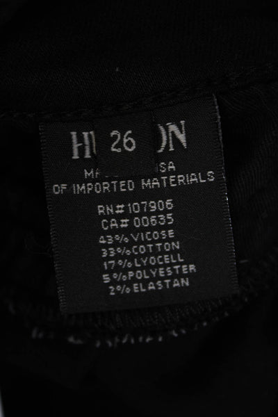 Hudson Women Skinny Jeans Black Mid Rise Viscose Inseam 27 Size 26