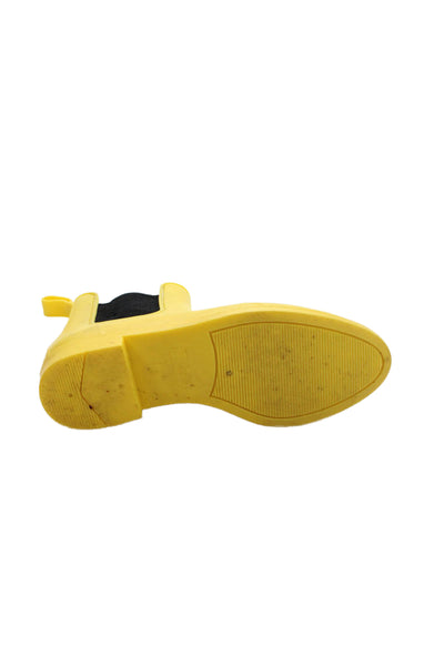 J Crew Womens Slip On Rain Boots Yellow Size 8