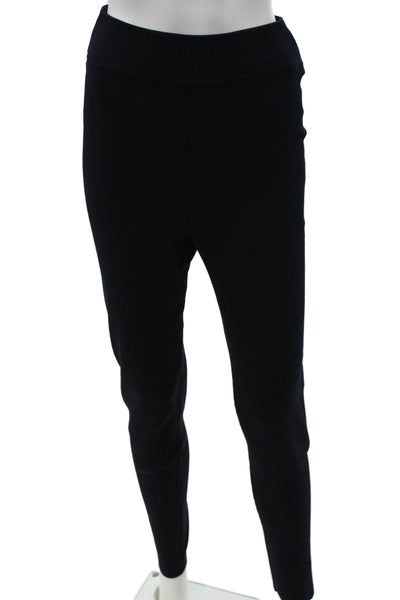 Victoria Beckham Womens Ankle Leggings Black Viscose Blend Size L
