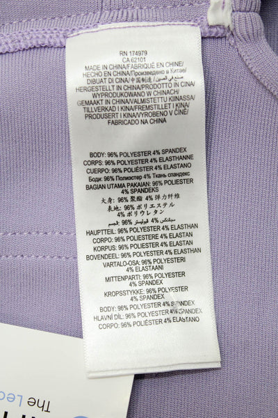 Herve By Herve Leger Womens Cropped Tank Purple Scoop Neck Zip Size XS