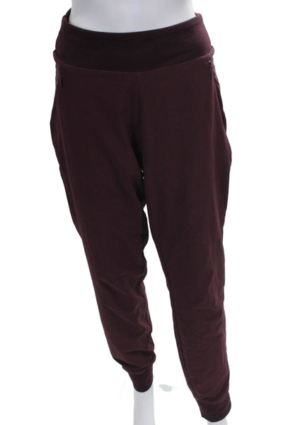 Athleta Womens Purple Polyester Pull On Jogger Pants Size L