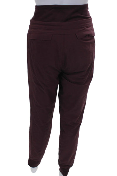 Athleta Womens Purple Polyester Pull On Jogger Pants Size L